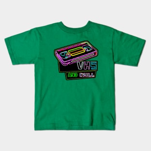 VHS and Chill (New Colors for Dark Tees) Kids T-Shirt